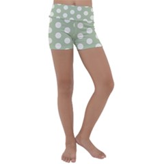 Polk Dots Seamless Pattern Kids  Lightweight Velour Yoga Shorts by Safari