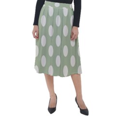 Polk Dots Seamless Pattern Classic Velour Midi Skirt  by Safari