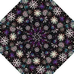 Shiny Winter Snowflake Abstract Christmas Cold Crystal December Folding Umbrellas by Bedest