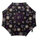 Shiny Winter Snowflake Abstract Christmas Cold Crystal December Hook Handle Umbrellas (Small) View1