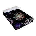 Shiny Winter Snowflake Abstract Christmas Cold Crystal December Fitted Sheet (Full/ Double Size) View2