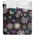 Shiny Winter Snowflake Abstract Christmas Cold Crystal December Duvet Cover Double Side (California King Size) View1