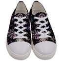 Shiny Winter Snowflake Abstract Christmas Cold Crystal December Women s Low Top Canvas Sneakers View1