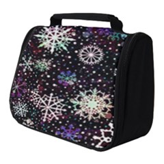 Shiny Winter Snowflake Abstract Christmas Cold Crystal December Full Print Travel Pouch (small) by Bedest