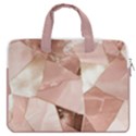 Rose Gold Marble Geometric Print MacBook Pro 15  Double Pocket Laptop Bag  View1