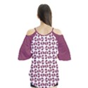 Bk Love In Pieces Print Pattern Design Flutter Sleeve T-Shirt View2