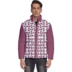 Bk Love In Pieces Print Pattern Design Men s Puffer Bubble Jacket Coat