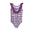 Bk Love In Pieces Print Pattern Design Kids  Frill Swimsuit View2