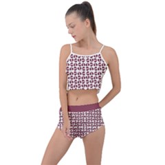 Bk Love In Pieces Print Pattern Design Summer Cropped Co-ord Set by dflcprintsclothing