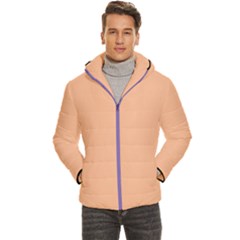 Peach Fuzz Men s Hooded Quilted Jacket by dressshop