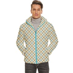 Plain Plaid 2 Men s Hooded Quilted Jacket by dressshop