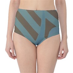 Earthbound Geometry Print Classic High-waist Bikini Bottoms by dflcprintsclothing