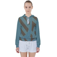 Earthbound Geometry Print Women s Tie Up Sweat