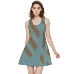 Earthbound Geometry Print Inside Out Reversible Sleeveless Dress by dflcprintsclothing