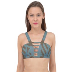 Earthbound Geometry Print Cage Up Bikini Top