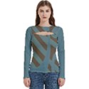 Earthbound Geometry Print Women s Cut Out Long Sleeve T-Shirt View1