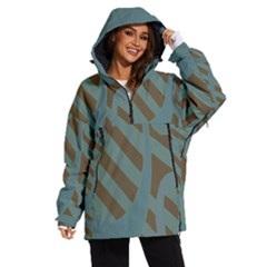 Earthbound Geometry Print Women s Ski And Snowboard Waterproof Breathable Jacket by dflcprintsclothing