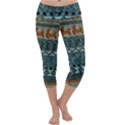 Holmes Christmas Jumper On Blueish Acrylic Capri Yoga Leggings View1