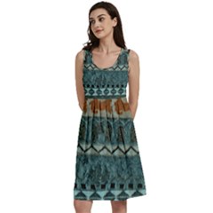 Holmes Christmas Jumper On Blueish Acrylic Classic Skater Dress