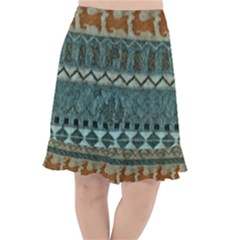 Holmes Christmas Jumper On Blueish Acrylic Fishtail Chiffon Skirt