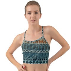 Holmes Christmas Jumper On Blueish Acrylic Mini Tank Bikini Top