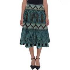 Holmes Christmas Jumper On Blueish Acrylic Perfect Length Midi Skirt by DeneWestUK