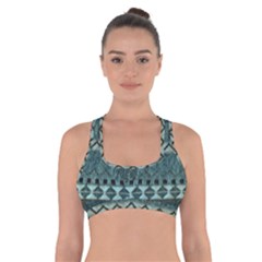 Holmes Christmas Jumper On Blueish Acrylic Cross Back Sports Bra by DeneWestUK