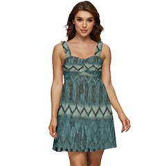 Holmes Christmas Jumper On Blueish Acrylic Ruffle Strap Babydoll Chiffon Dress