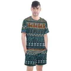 Holmes Christmas Jumper On Blueish Acrylic Men s Mesh T-shirt And Shorts Set