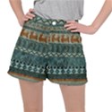 Holmes Christmas Jumper On Blueish Acrylic Women s Ripstop Shorts View1