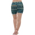 Holmes Christmas Jumper On Blueish Acrylic Lightweight Velour Yoga Shorts View4