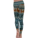 Holmes Christmas Jumper On Blueish Acrylic Kids  Lightweight Velour Classic Yoga Leggings View4