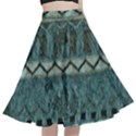 Holmes Christmas Jumper On Blueish Acrylic A-Line Full Circle Midi Skirt With Pocket View1