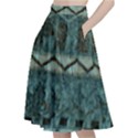 Holmes Christmas Jumper On Blueish Acrylic A-Line Full Circle Midi Skirt With Pocket View2