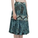 Holmes Christmas Jumper On Blueish Acrylic A-Line Full Circle Midi Skirt With Pocket View3