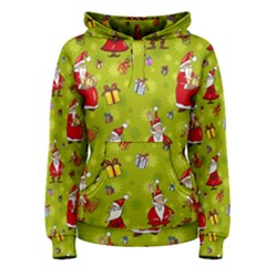 Background With Santa Claus, Christmas Decorations Women s Pullover Hoodie