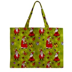 Background With Santa Claus, Christmas Decorations Zipper Mini Tote Bag