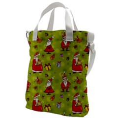 Background With Santa Claus, Christmas Decorations Canvas Messenger Bag by kyorashop23