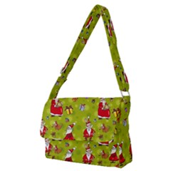 Background With Santa Claus, Christmas Decorations Full Print Messenger Bag (m) by kyorashop23