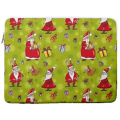 Background With Santa Claus, Christmas Decorations 17  Vertical Laptop Sleeve Case With Pocket