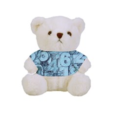 Blue Digits Background, Artwork, Numbers Full Print Tee For Cuddly Teddy Bear by kyorashop23