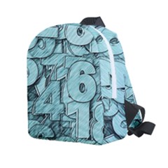 Blue Digits Background, Artwork, Numbers Kids  Age 2-4 Lightweight Preschool Backpack by kyorashop23