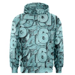 Blue Digits Background, Artwork, Numbers Men s Core Hoodie