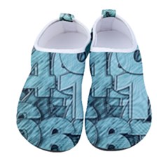 Blue Digits Background, Artwork, Numbers Women s Sock-style Water Shoes by kyorashop23