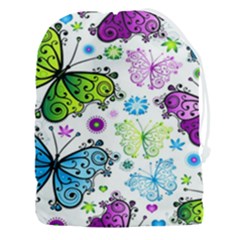 Butterflies, Abstract, Background, Colorful Drawstring Pouch (3xl) by kyorashop23