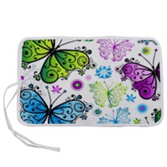 Butterflies, Abstract, Background, Colorful Pen Storage Case (s) by kyorashop23