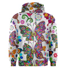 Butterflies, Abstract, Colorful, Floral, Flowers Men s Core Hoodie