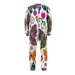 Butterflies, Abstract, Colorful, Floral, Flowers Onepiece Jumpsuit (kids)