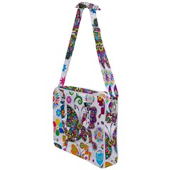 Butterflies, Abstract, Colorful, Floral, Flowers Cross Body Office Bag by kyorashop23