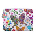 Butterflies, Abstract, Colorful, Floral, Flowers 14  Vertical Laptop Sleeve Case With Pocket View1